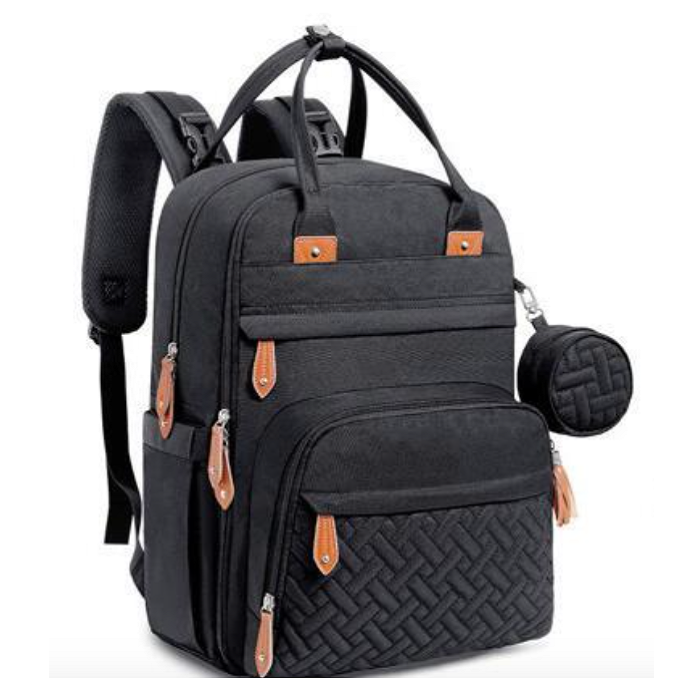 Baby Nappy Multifunction Changing Bag with External USB port -Black color