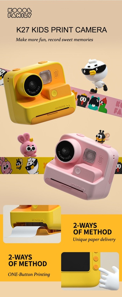 Camera with Printer and Selfie
