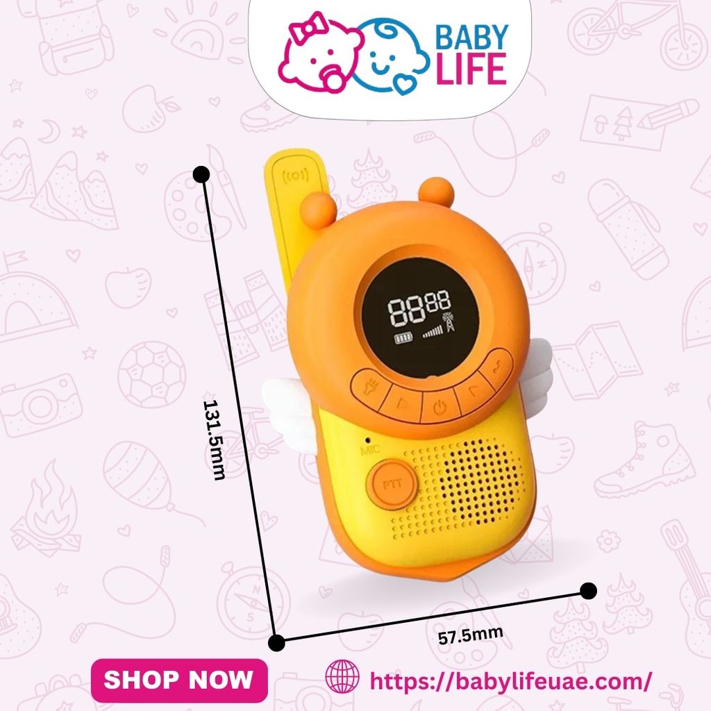 Walkie Talkie with Visible Speaker in the front
