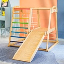 Indoor Children Playground - Baby Wooden Slide Swing