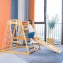 Indoor Children Playground - Baby Wooden Slide Swing