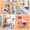 Indoor Children Playground - Baby Wooden Slide Swing