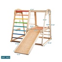 Indoor Children Playground - Baby Wooden Slide Swing