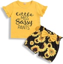 3 Pieces Little Miss Sassy shorts Baby Girl