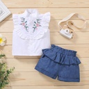 White-blue girl's set