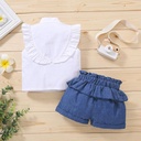 White-blue girl's set
