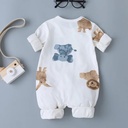 White Baby Romper