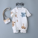 White Baby Romper