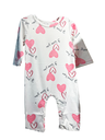 Baby pink heart sleepsuit