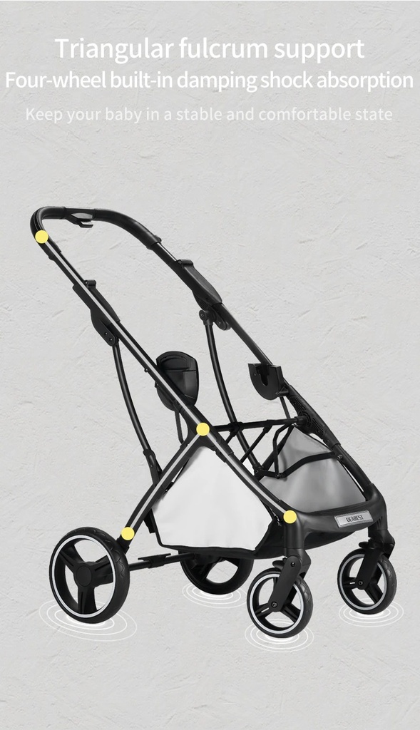 Baby Stroller 2 in 1 3 in 1 Dual-purpose Stroller - car seat not included