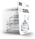comotomo Natural Teat Silicone Nipples Variable Flow 2 Count