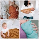 Bamboo Cotton wrap solid color baby swaddle blanket wrap