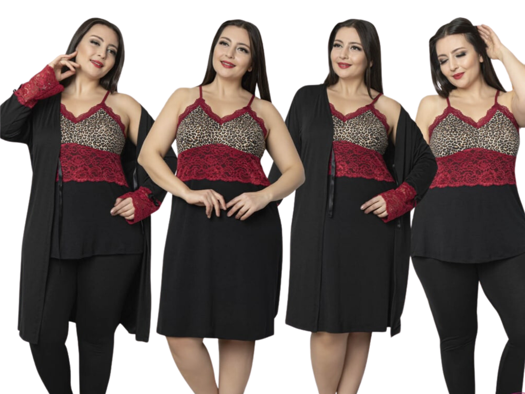 Black Turkish Genika set of 4 pieces