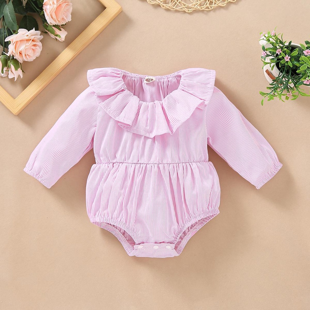 Candy cotton color baby girl bubble romper Autumn baby girl lace romper