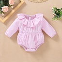 Candy cotton color baby girl bubble romper Autumn baby girl lace romper