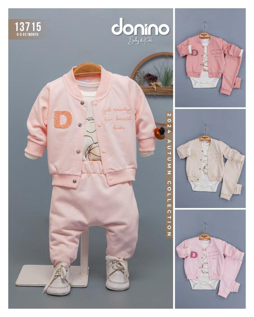 Donino Baby girl three piece suit rose Set