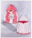 Donino Baby Girl 3 pcs Duble faced jacket set