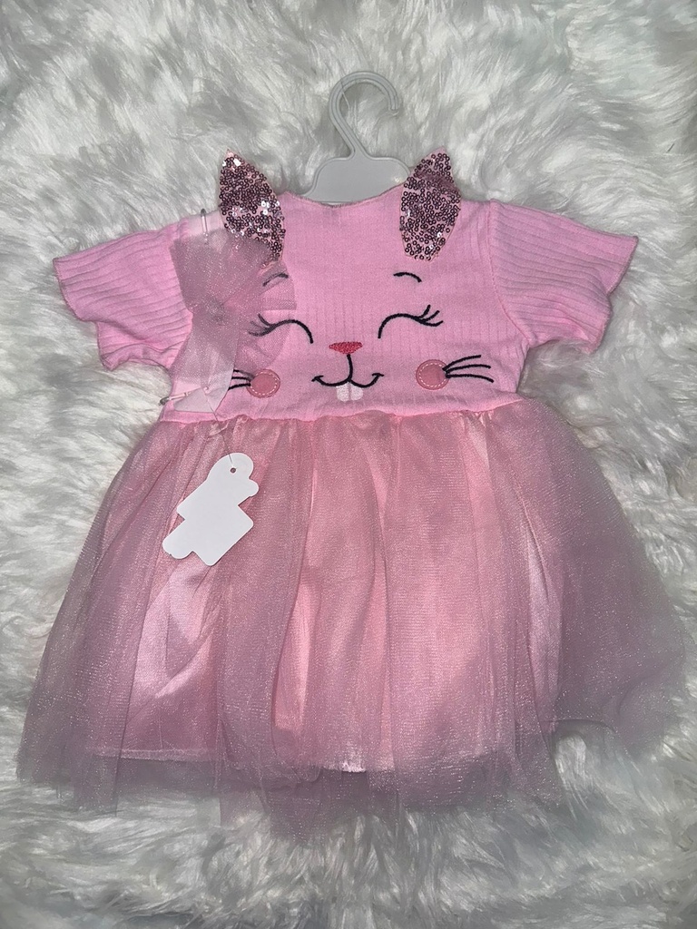 Cute summer Cat Face girls dress