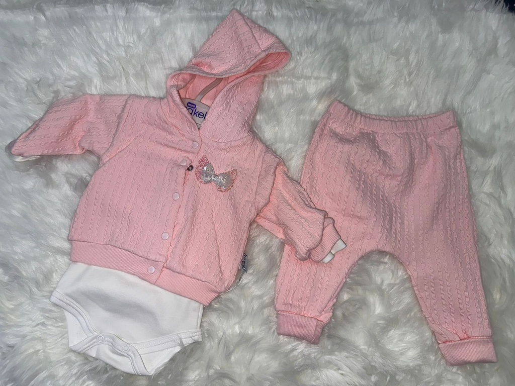 Pakel baby girl 3 pcs pink set