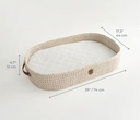 Baby Changing Basket with Extra Travel Diaper pad Cotton Rope Moses Basket