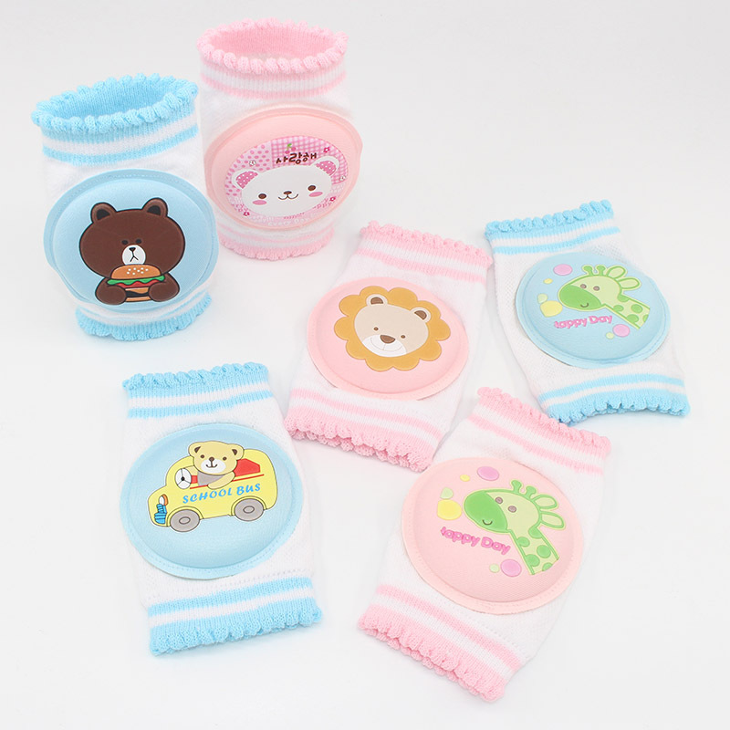 Cotton Cartoon Baby Knee Pads Anti Slip Crawling Protector