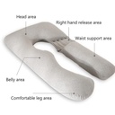 Detachable double U-shaped detachable washable pillow core side sleeping pillow pregnancy pillow polyester fiber