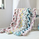 3 Meters Crib Bumper Cubes for Baby Bed Knotted Pillow Baby Bed
