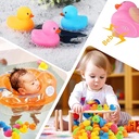 8 Pieces Multicolor Ducks Baby Bath Small Toys