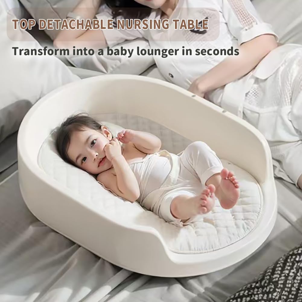 Diaper Changing Station, Portable Changing Table for Baby, Diaper Changing Table, Waterproof Baby Changing Station with Wheels and Adjustable Height for Newborn Infant and Toddler
