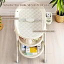 Diaper Changing Station, Portable Changing Table for Baby, Diaper Changing Table, Waterproof Baby Changing Station with Wheels and Adjustable Height for Newborn Infant and Toddler