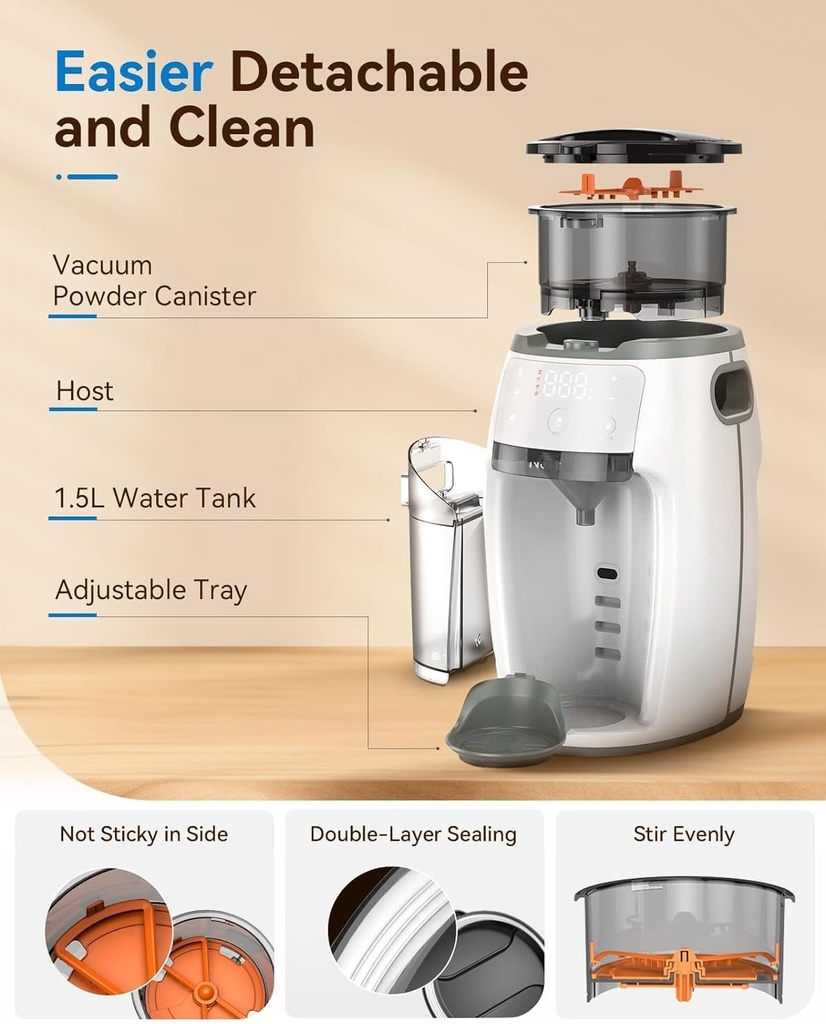 One-Touch Formula Dispenser Quick Formula Mixer for Night Feeding