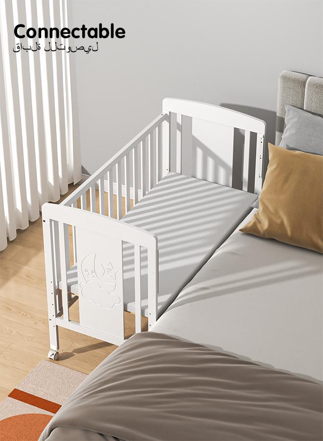 Children Wooden Crib, Bed Multifunctional & Adjustable Levels, (bedding set sold separately)