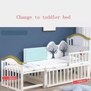 Children Crib, Baby Wooden Cot, Bed Multifunctional Rocker, Convertible Desk And Kids Sofa With Mosquito Net (bedding set sold separately)