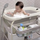 2 in 1Height Adjustable Foldable Daycare Baby Diaper Changing Table with Safety Strap
