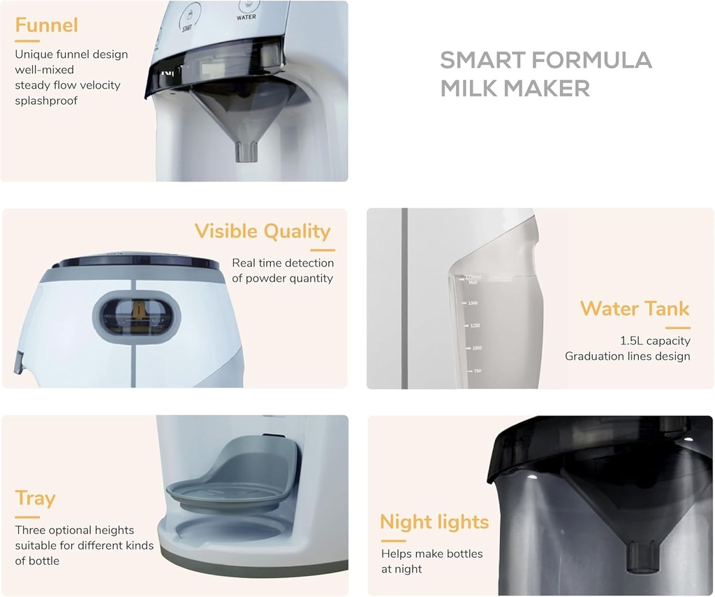 Formula Pro Advanced Milk Dispenser Machine - Automatically Mix a Warm Formula Bottle Instantly - Easily Make Bottle with Automatic Powder Blending, Suitable for Infants of all ages- White