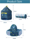 3 pieces castle child indoor outdoor play teepee kids tent 1 - 8 years