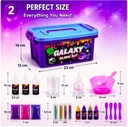 31 Pcs Galaxy Slime combo Kit – Glow in The Dark DIY Slime Making Kit with Fluffy Clay, Cloud Foam & Glitter, Arts & Crafts Toy for Girls & Boys, Birthday Gift, Creative Slime Kit Age 6+