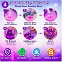 31 Pcs Galaxy Slime combo Kit – Glow in The Dark DIY Slime Making Kit with Fluffy Clay, Cloud Foam & Glitter, Arts & Crafts Toy for Girls & Boys, Birthday Gift, Creative Slime Kit Age 6+