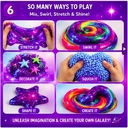 31 Pcs Galaxy Slime combo Kit – Glow in The Dark DIY Slime Making Kit with Fluffy Clay, Cloud Foam & Glitter, Arts & Crafts Toy for Girls & Boys, Birthday Gift, Creative Slime Kit Age 6+