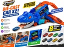 Dinosaur Truck Toy with 8 Cars – Toddler Car Toys for Boys 3-6, 25" Foldable Race Track, Transforms Into T-Rex – Truck Toy for Kids Boys Girls – Dinosaur Car Set