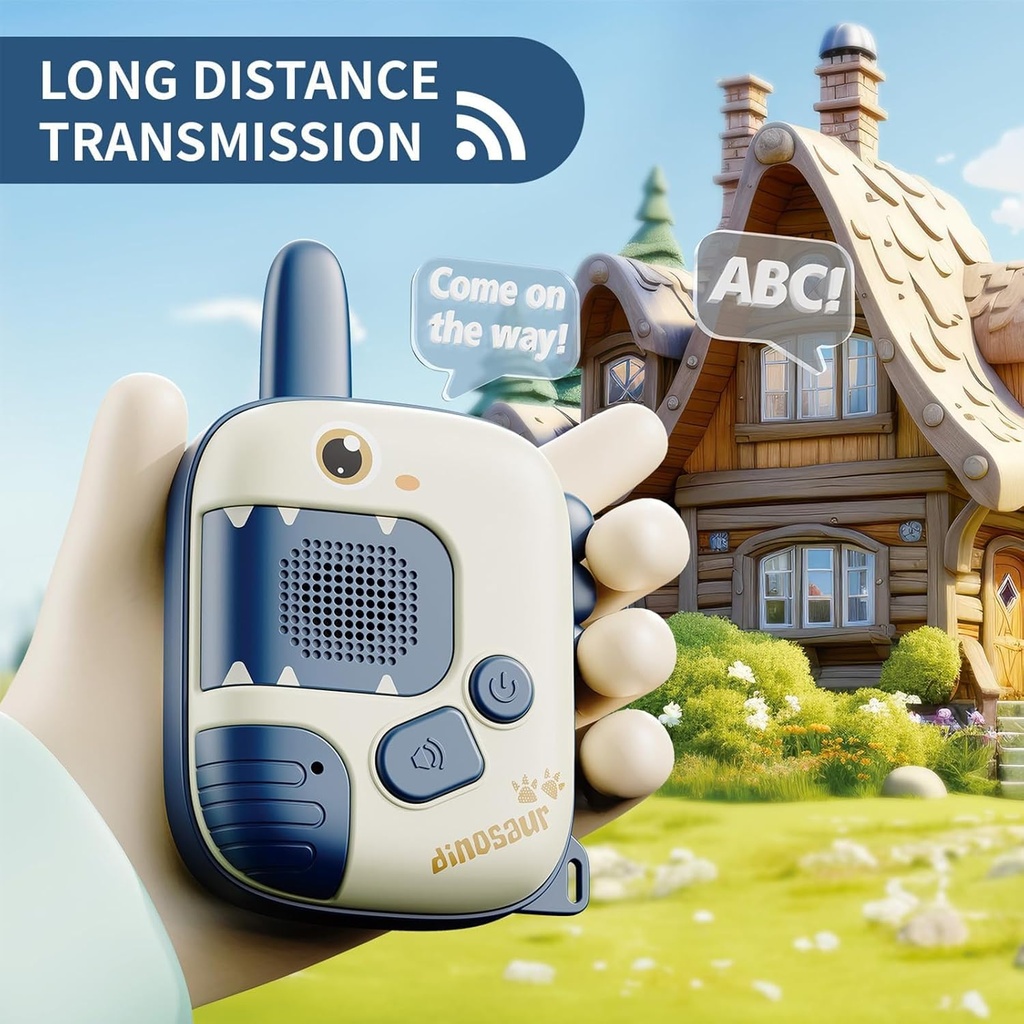 Dinosaur Walkie Talkie Toys 2 Pack, Long Range Walkie Talkies for Kids, Outdoor Camping Toys & Games, Birthday Gifts For Boys And Girls.
