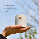Citrus White tea Candles for Home Scented-White Tea, Pure Essential Oils Natural Soy Candles, White Glass Jars.