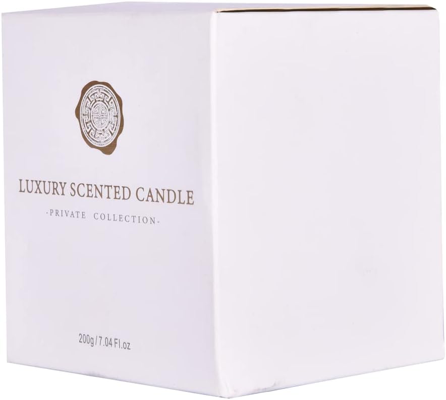 Citrus White tea Candles for Home Scented-White Tea, Pure Essential Oils Natural Soy Candles, White Glass Jars.