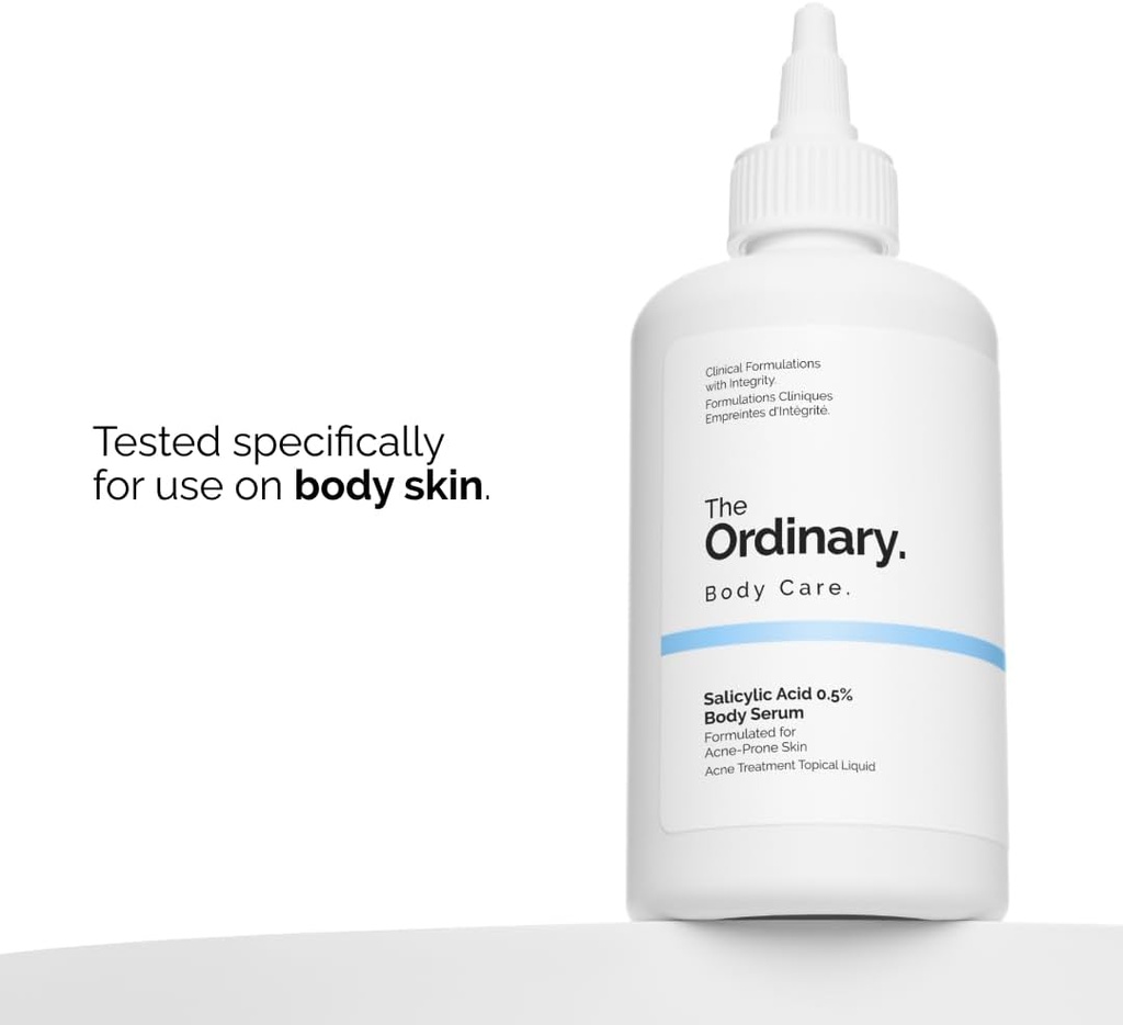 The Ordinary Salicylic Acid 0.5% Body Serum, Exfoliating Treatment for Acne-Prone Skin, 8.1 Fl Oz Brand.