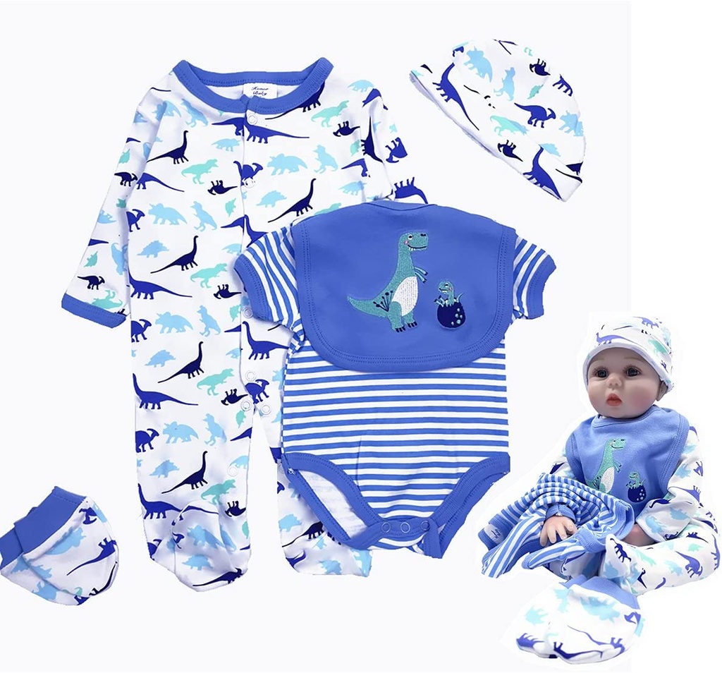 5 pcs newborn Fashion baby Clothing Set cotton Cute baby girl clothes suit Newborn boy suit 3pcs