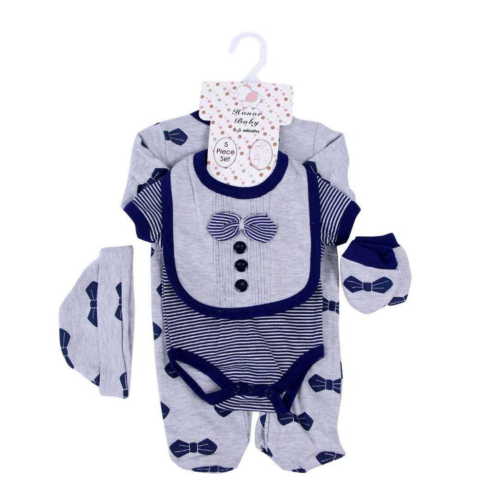 5 pcs newborn Fashion baby Clothing Set cotton Cute baby girl clothes suit Newborn boy suit 3pcs