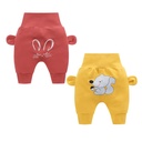Autumn Winter Girls Boys Pants Cute Cartoon Animal Print Cotton Trousers
