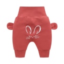 Autumn Winter Girls Boys Pants Cute Cartoon Animal Print Cotton Trousers