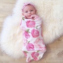 100% Cotton Muslin bamboo Swaddle Sack Newborn Sage Swaddlewith matching bow headband Baby Swaddle Wrap