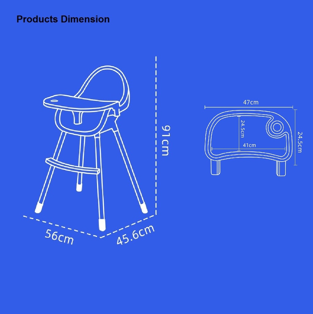 Baby Eating Sitting High Chair For Feeding